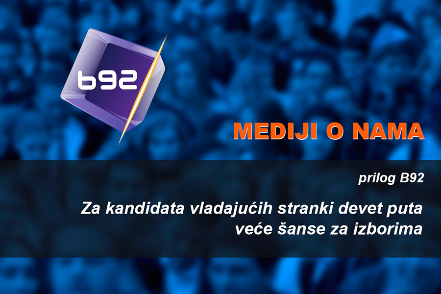 Za kandidata vladajućih stranki devet puta veće šanse na izborima